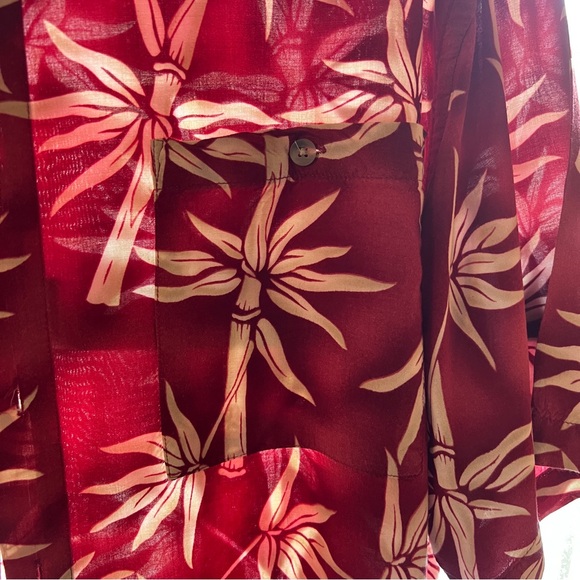 Pierre Cardin Rayon Short Sleeve VTG Shirt Size XL Burnt Orange - Picture 4 of 10